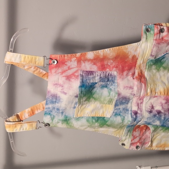 Rainbow Tie Dye Overalls - Picture 3 of 6